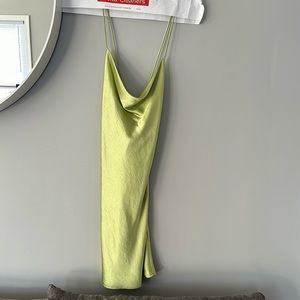White fox boutique - sexy green cowl neck dresss